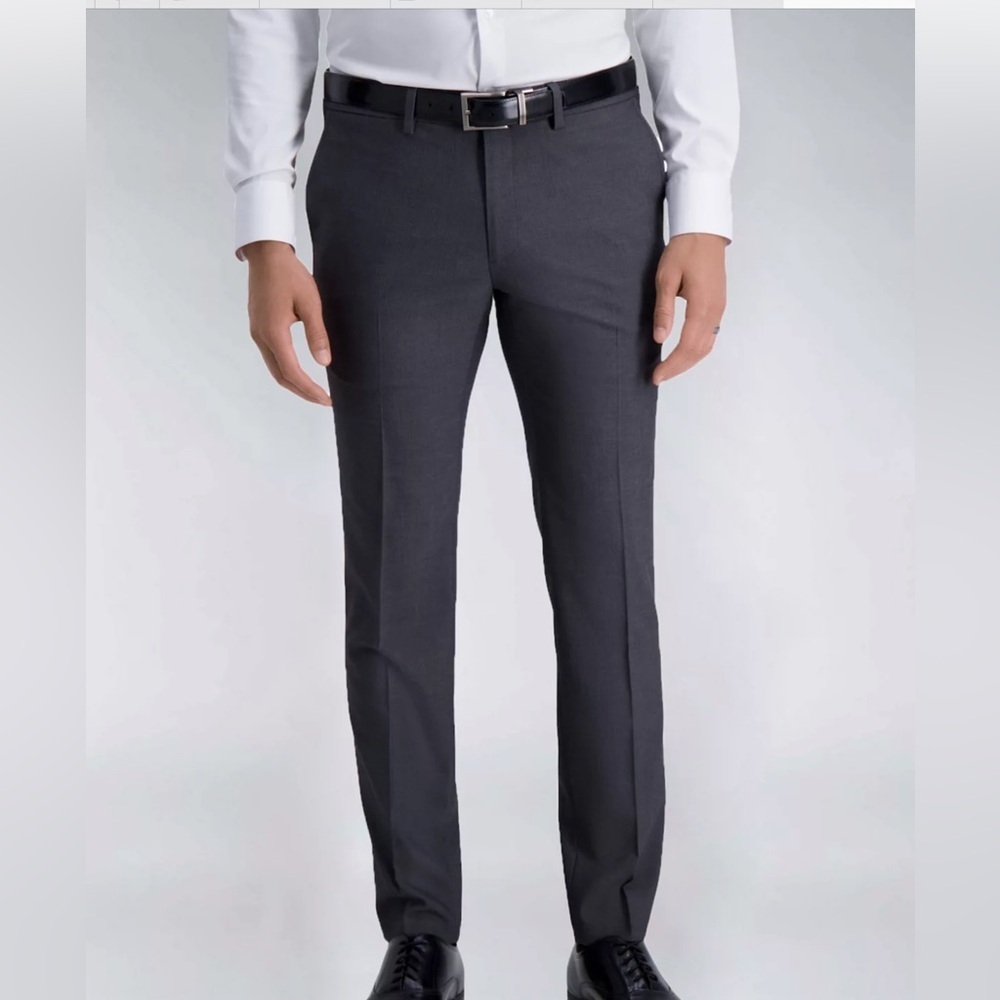 Men's J.M.Haggar Charcoal Gray Premium Slim fit Dress Pants Sz 38X32